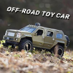 DEUSON ECOM Die Cast Car Metal 1:24 Big Scale Model G Patton Diecast Metal Car Light Sound