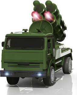 Toybot Rocket Launcher Toy Truck with Rotatable Launcher Military Combat Toy for Kids