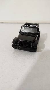 kuchuk Metal Black Car With Openable Doors And Back With Pull Back Function
