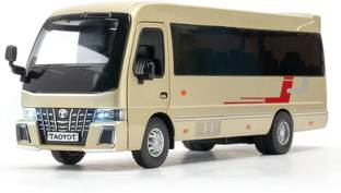 MOOBOO 1: 32 Scale Toyo ta Coaster Bus Toy Model Car for Kids Die cast Model Bus