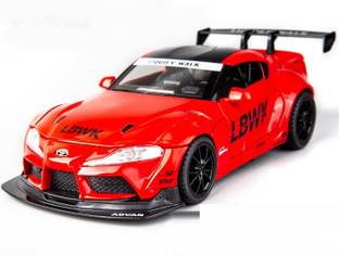 Akvanar 1:22 Toyota Supra GR LBWK Model light & music Metal Pullback Toy