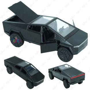 Toyco Tesla Cyburtruck Diecast Alloy Metal Replica Toy Car (Open Door & Pull Back)