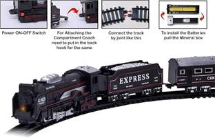 MY BABY LOVE A PERFECT CARE Steam-engine Model Electric Toy Train Set for Kids