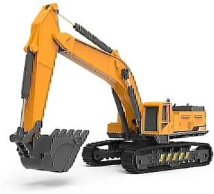NIJEK STORE Friction Powered Construction Excavator Truck Pull Along Vehicle JCB Toy for Kid