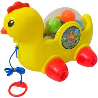Prapti Mart Anand Pull Along Chick for Kids 1Year+ with Attached String toddler toy