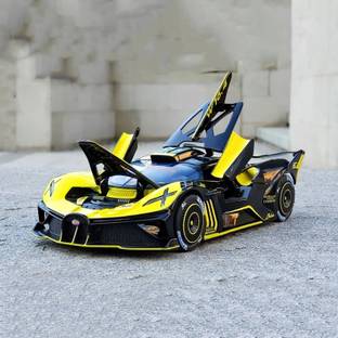 DEUSON ECOM 124 Car Toy for Kids Diecast Metal Car Bugatti Bolide Boy Lights Music Pull Back