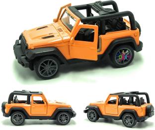 Toyco 1:36 Scale Alloy DieCast Metal Mini Thar Jeep Toy Car (Open Door & Pull Back)