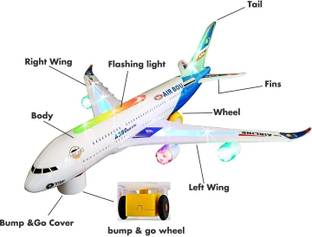 mega star Airbus A380, Pack of 1, White Toy