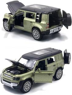 Adhira Toys Grey Defender Bonnet & Boot Pull-Back Action for Kids Diecast Model