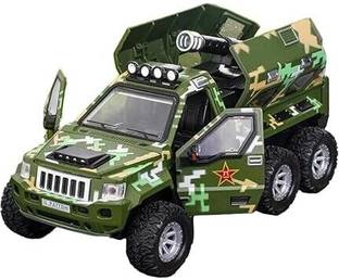 SARJUDAS ENTERPRISE 1:24 G-Patton Military Armored Diecast Scale Model Metal Pull Back Toy for Kids