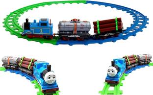 Vaniha Thomas Express Train Toy Set with Locomotive Engine, Cargo car and Tracks