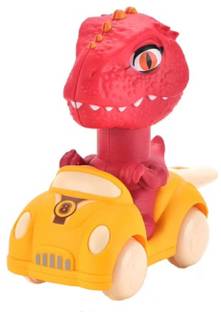 IndusBay Press and Go Dinosaur Car Toy Inertia Dino Car for kids Boys Girls