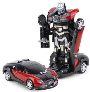 FIDDLERZ 2 in 1 Deformation Car for Kids with Light & Sound Battery Operated Robot Toy