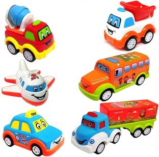 weegly Unbreakable Pull Back Vehicles| Push and Go Crawling Toy for Kids