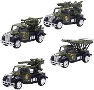 shreekanak Metal Military Car 5 Set With Pull Back Function