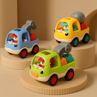 ZUNBELLA Mini Loading Construction Truck Friction Powered Push & Go Truck Toy For Kids