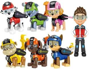 The Simplifiers 8 pcs/Set Paw Patrol Toys Dog One Key Can Deformation Toy