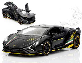 FIDDLERZ 1:32 Die-Cast Car with Pull Back, Lights, Sound & Openable Doors – Kids & Adults