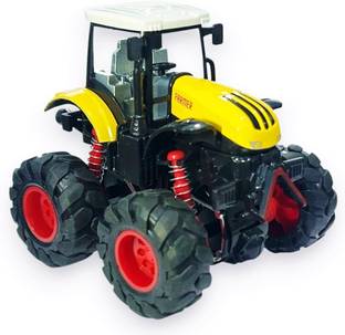 Super Toy Friction Powered Die-Cast Tractor Toy 4WD 360 Flip Stunt Car for Kids