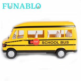 FUNABLO TMP Travel India Pull Back vehicle , school bus toy for kids