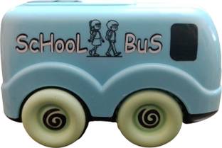 AKFLICKS Pull Back School Bus/Van Tampo Travell Toy