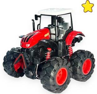 GKNEX toy new Friction Powered Die-Cast Tractor Toy 4WD 360 Flip Stunt Car for Kids