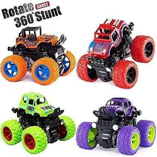 Aganta Mini Monster Truck Friction Powered Cars Toys 360 Degree Stunt 4wd Push go Truck