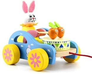 Smartcraft Wooden Drum Joker Musical Pull Along Toy.