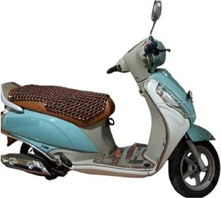 Q1 Beads Wooden Bead Seating Pad For  Hero, Honda, TVS, Suzuki, Yamaha, Ather, Bajaj, Universal For Bike Activa, Jupiter, Access, Ntorq 125, S1000RR, Chetak, XL 100, Dio, Ray