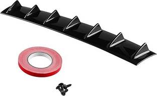 Auto MT Universal Rear Bumper Diffuser Car Spoiler 7-FIN Shark, Wing Black ABS Deflector Car Flywheel