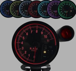 AUTO MT Black Tiger RPM Meter, Speedometer Universal Tacho-Gauge for All Cars Spring Leaf