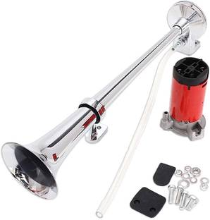 AUTO MT 12V TRAIN Single Trumpet Air Horn Compressor Loud 150db for Truck Boat SUV-Train Spring Leaf