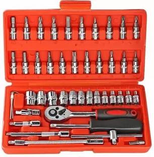earthheven Tool Kit with Screwdriver and Precision Socket in a Handy Case Vehicle Tool Kit