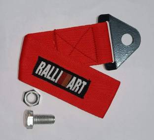 Auto MT RED RALLIART Tow Hook Towing Belt Front Rear Tow Strap CAR Truck Universal Front and Rear Mount Towing Hook