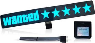 Auto MT GTA Wanted 5 Stars LED Car Window Decal 5 Lighting Mood Flashing Modes Vehicle Tool Kit