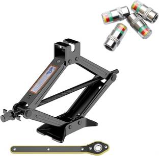 Kruvad 2 Ton Jack Scissor Lift Max 2 Ton Load Capacity with Jack Socket Vehicle Tool Kit