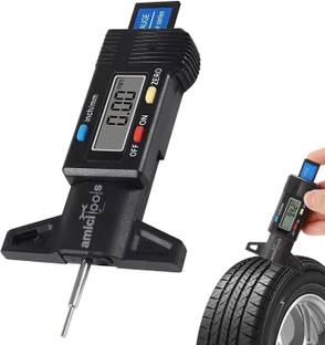amiciTools Digital Tire Thread Depth Gauge with LCD Display 0-25mm Accurate Measurement Vehicle Tool Kit