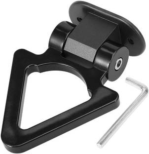 AutoBizarre Car Dummy Black Tow Hook Triangle V-Shape Vehicle Towing Hook for Car Decoration Front and Rear Mount Towing Hook
