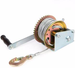 Bellveen 1200lbs Hand Winch with 10m Steel Wire Cable Front and Rear Mount Towing Hook