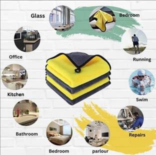 Manav Multi-Purpose Ultra-Thick & Soft Dual Sided Cleaning ClothMCt999.277 Wet and Dry Microfiber Cleaning Cloth