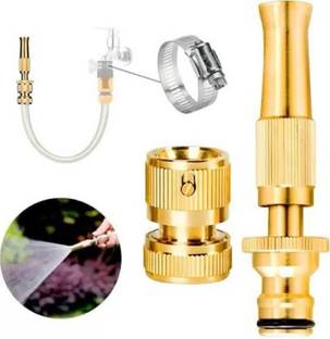 MemeHO Brass Water Spray Gun Hose Nozzles Pipe with 15mm/30mm Clamp Hose Connector
