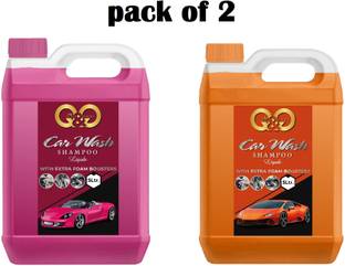 QnQLifeStyle Car wash Shampoo with Extra Foaming for Car Care & Cleaning rose + org(10 LTR) Car Washing Liquid