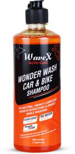 Wavex Wonder Wash Car Shampoo (500ml) pH Neutral Formula - Honey Thick, Luxurious Suds That Always Rinses Clean - Ultra Slick Formula That Wont Scratch or Leave Water Spots, Peach Fruit Fragrance Car Washing Liquid