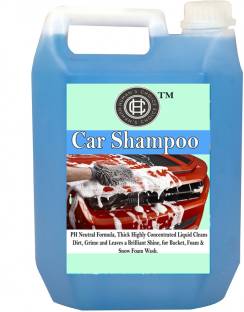 Human's Choice Premium Car Shampoo (5Ltrs) PH Neutral Formula, Thick Highly Concentrated Liquid Cleans Dirt, Grime and Leaves a Brilliant Shine, for Bucket, Foam & Snow Foam Wash. Car Washing Liquid Car Washing Liquid