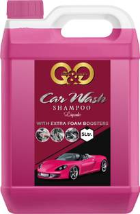 QANDQLIFESYLE car wash liquid 5ltr Car Washing Shampoo Peach Fragrance, Produces Thick Foam Car Washing Liquid
