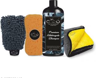 द ऑटोमोबाइल कंपनी Thick Foaming Bike Wash Shampoo 800 GSM Microfiber Cloth, Sponge, Washing Gloves कार वॉशिंग लिक्विड