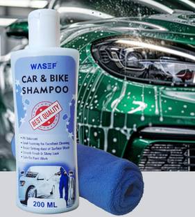 WASEF Car & Bike Wash Shmapoo with Microfiber Cloth_11 Car Washing Liquid