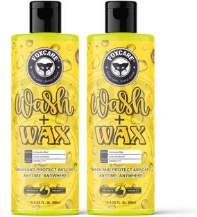 FOXCARE WASH + WAX - AUTO WASH SHAMPOO pack of 2 ( 500ml each ) Car Washing Liquid