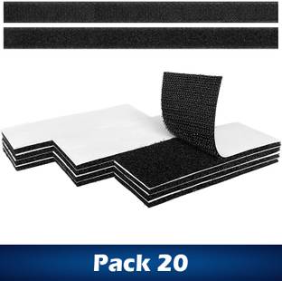 Wild Accessories Adhesive Hook & Loop Strips, Sticky Back Fasteners for Mounting, Hanging Items.. Stick-on Velcro