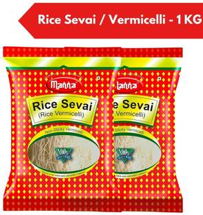 Manna Rice Sevai - 1000g | Non Sticky Rice  | Rice Sevai Noodles 500*2 Vermicelli 1000 g